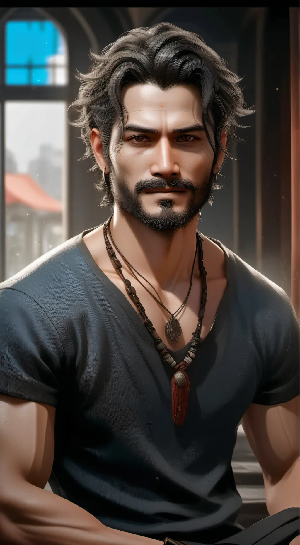 ai character: giga chad background
