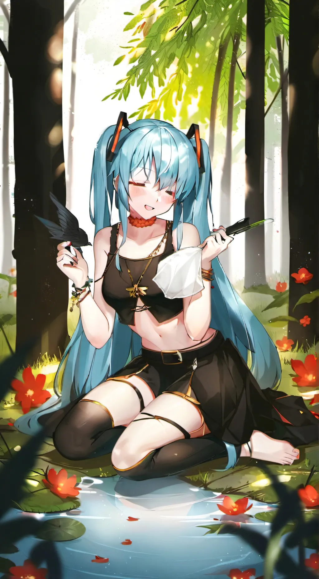 ai character: Hatsune miku background