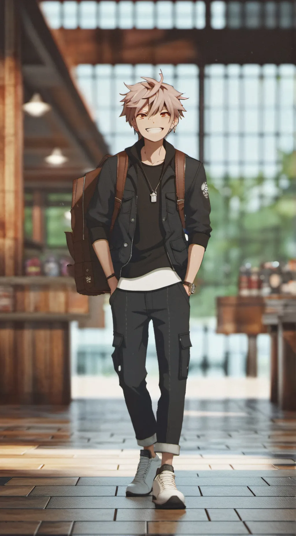 ai character:  bakugou  background