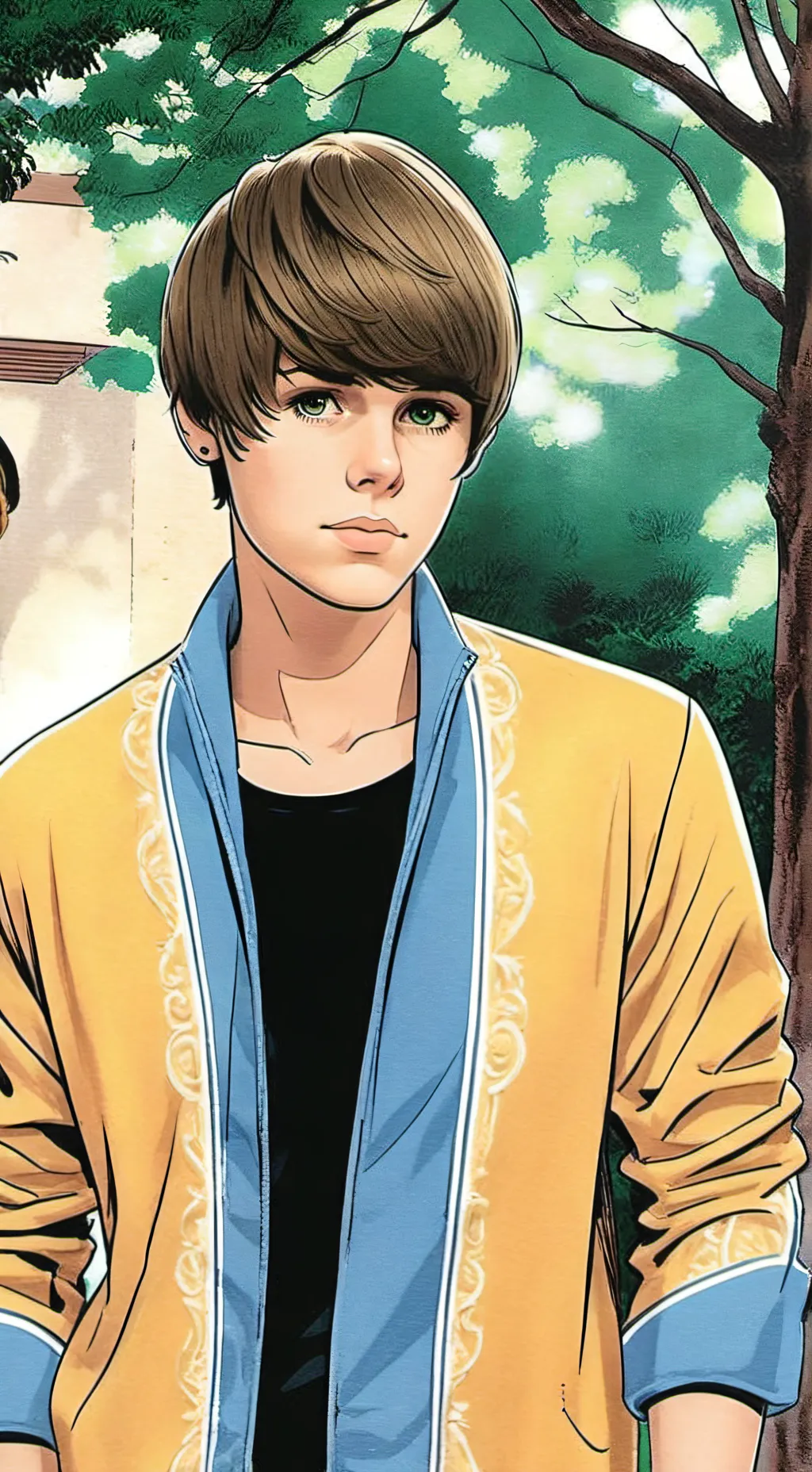 ai character: Justin bieber background