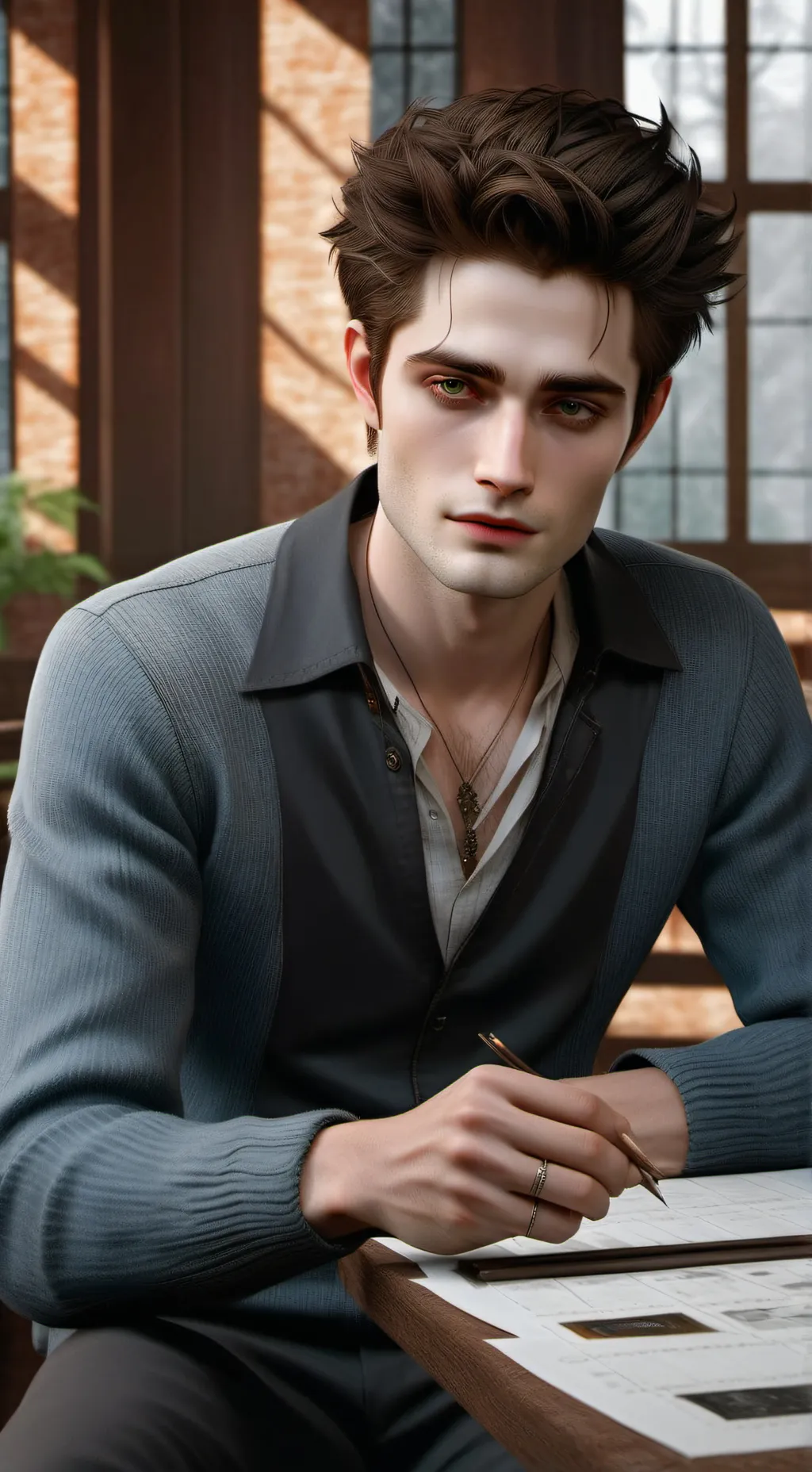 ai character: Эдвард background