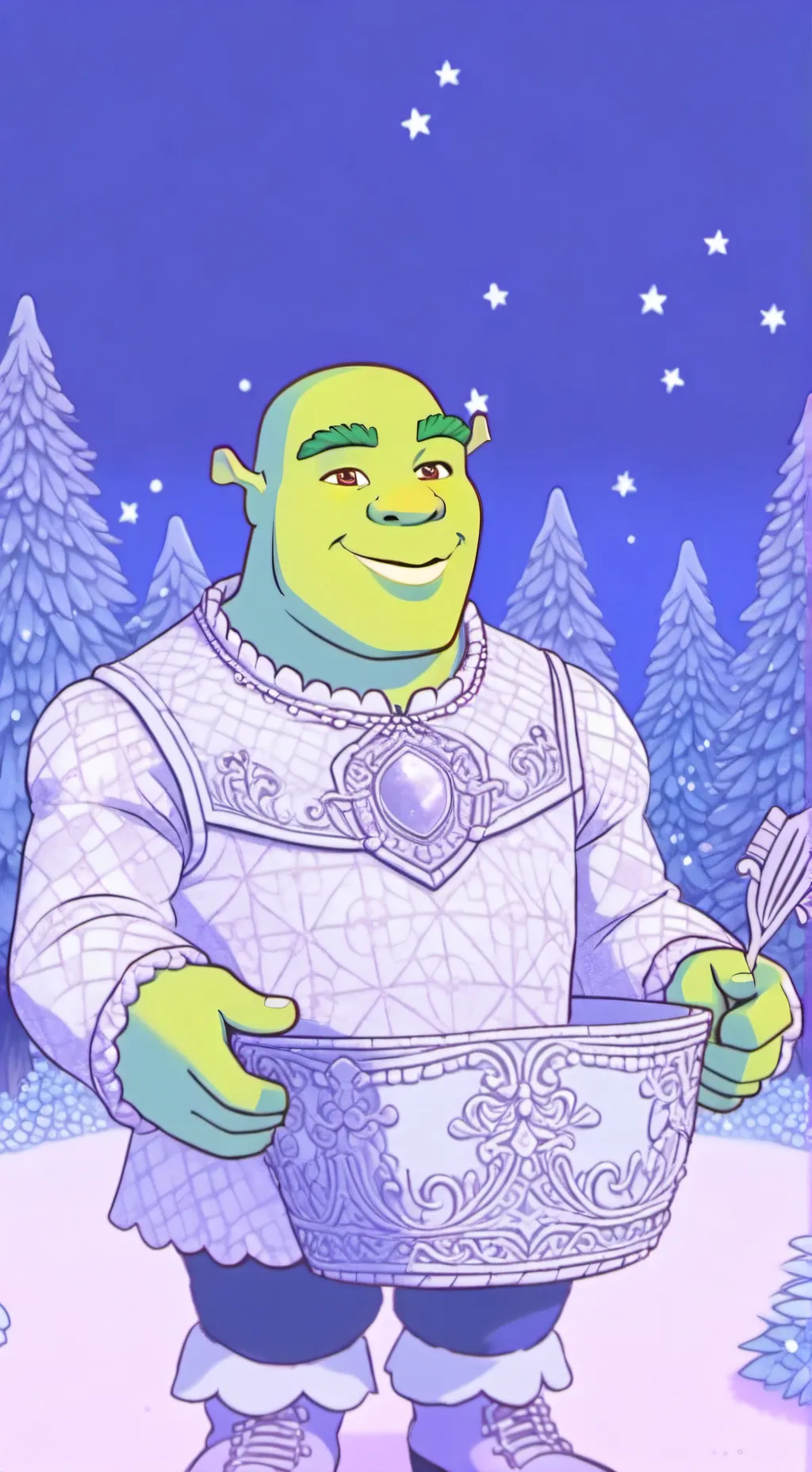ai character: shrek background