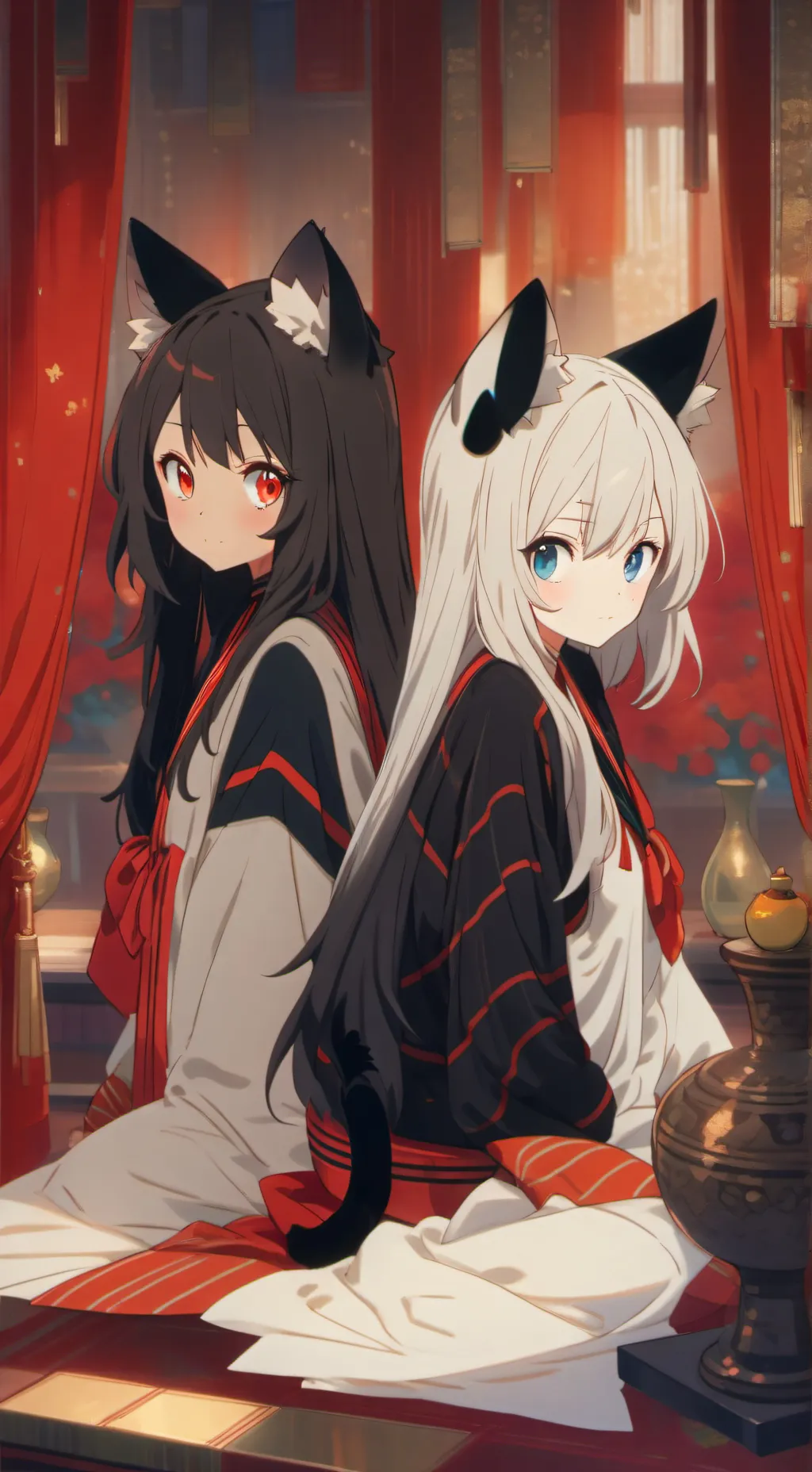 ai character: Roxy and Lilly  background