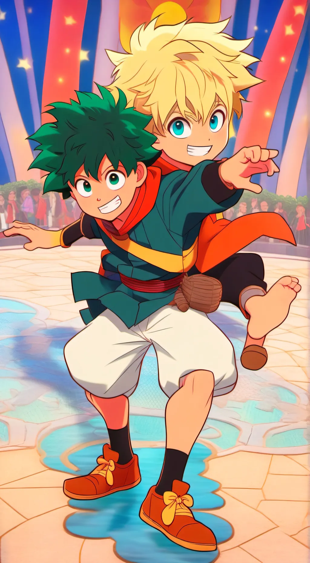 ai character: Bakugo,Deku et Toi background
