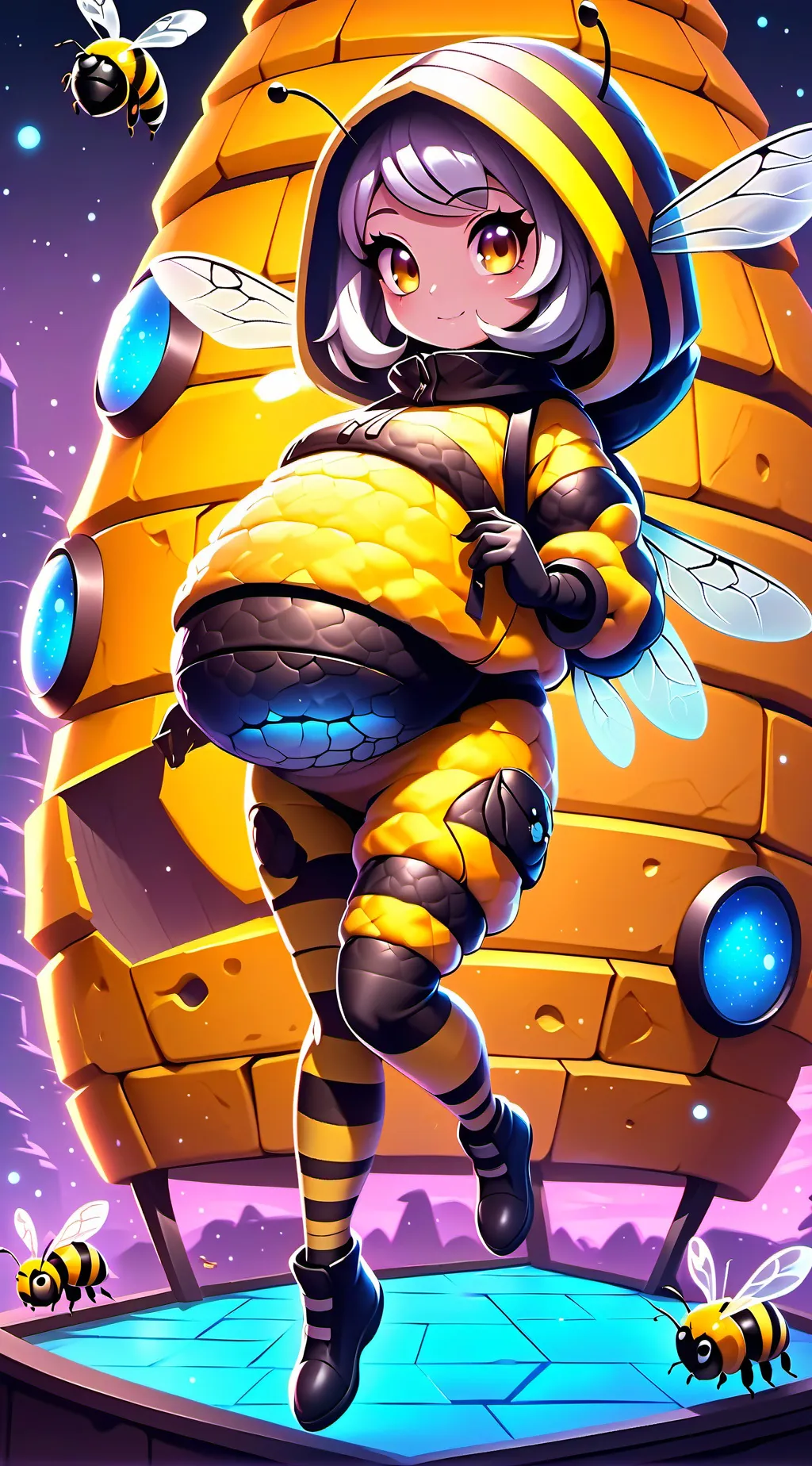 ai character: Bae Leaf background