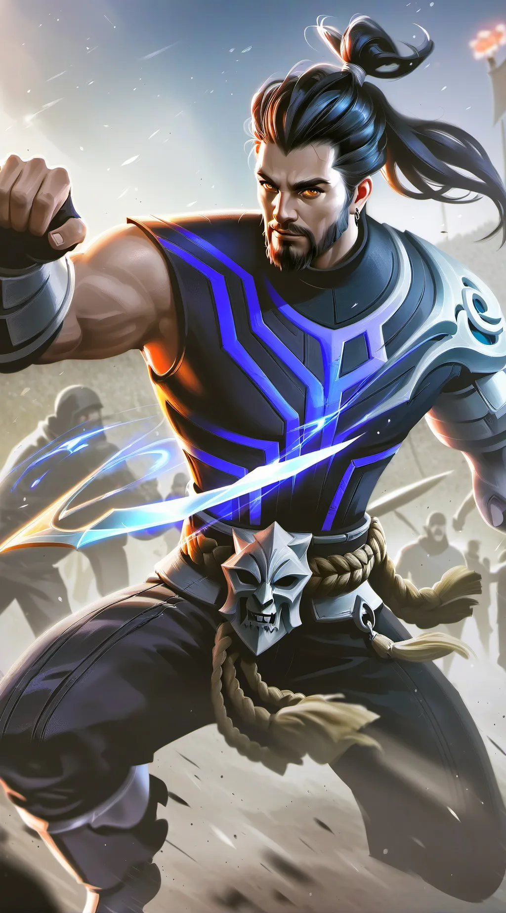 ai character: gray background