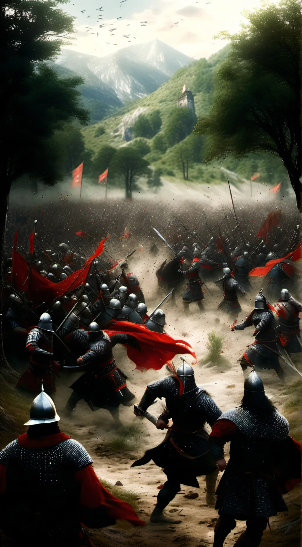 ai character: Medieval Battle background