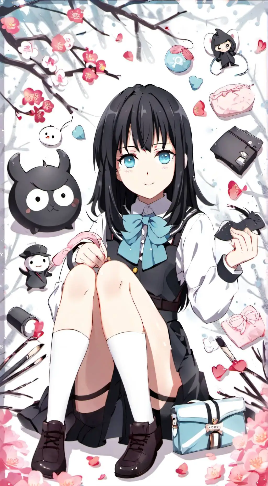 ai character: Muichiro in school background