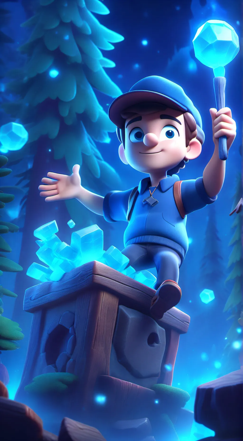 ai character: Dipper pines background