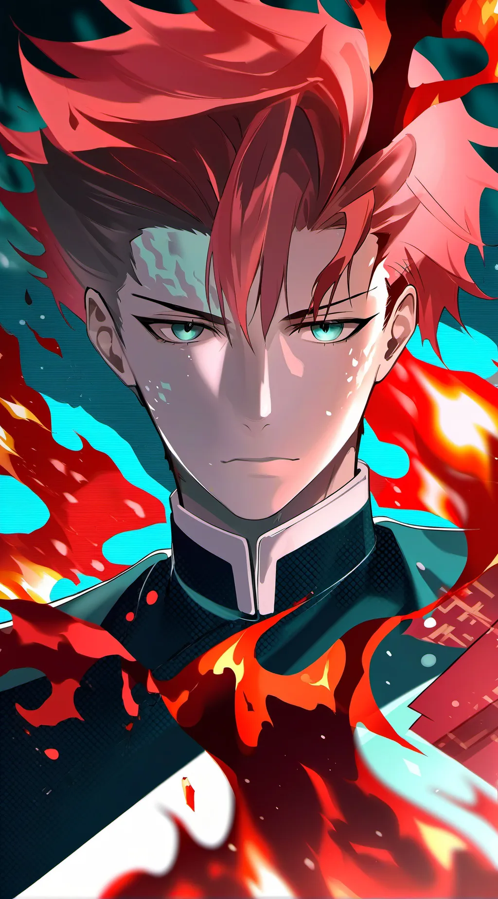 ai character: Shoto Todoroki background