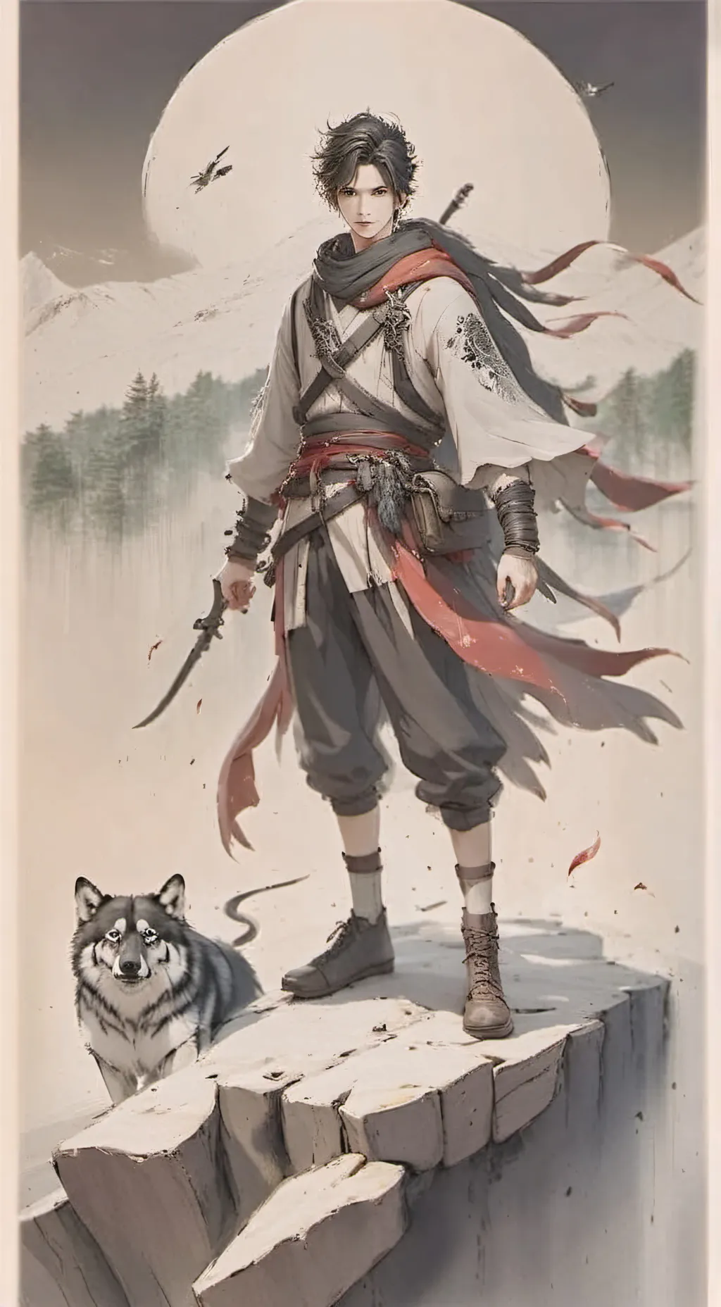 ai character: (lovely bf)  background