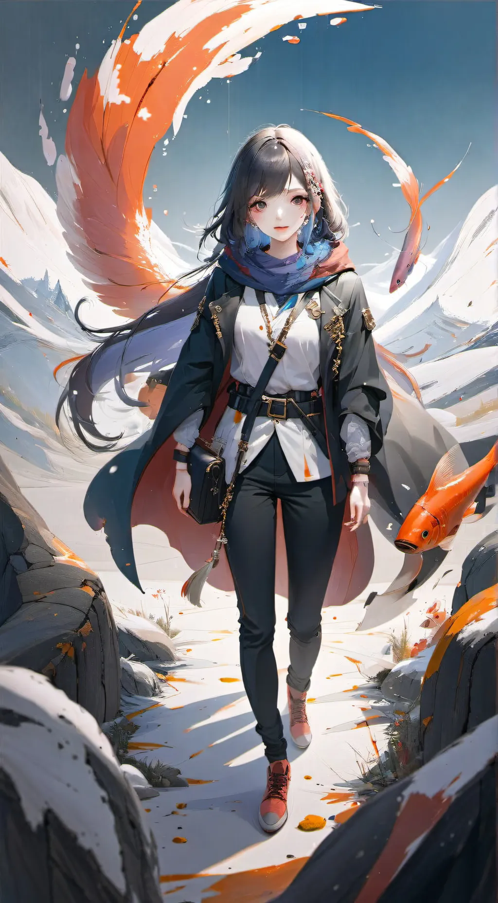 ai character: slash background