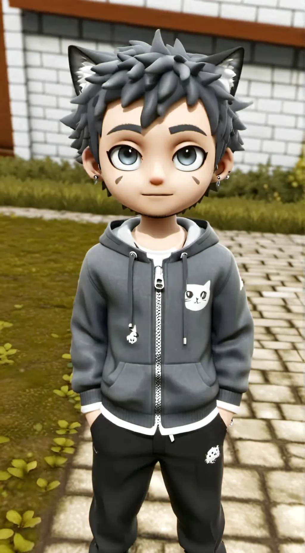 ai character: gray sprunki background