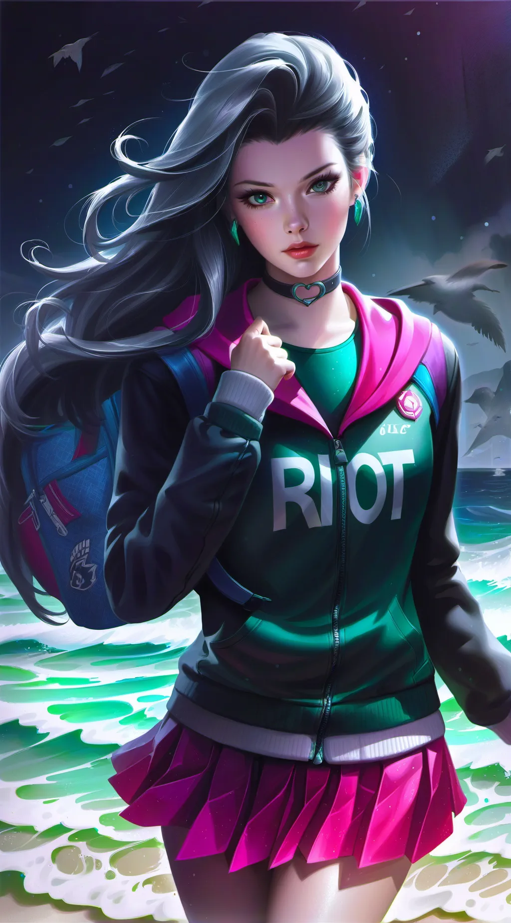 ai character: Luna  background
