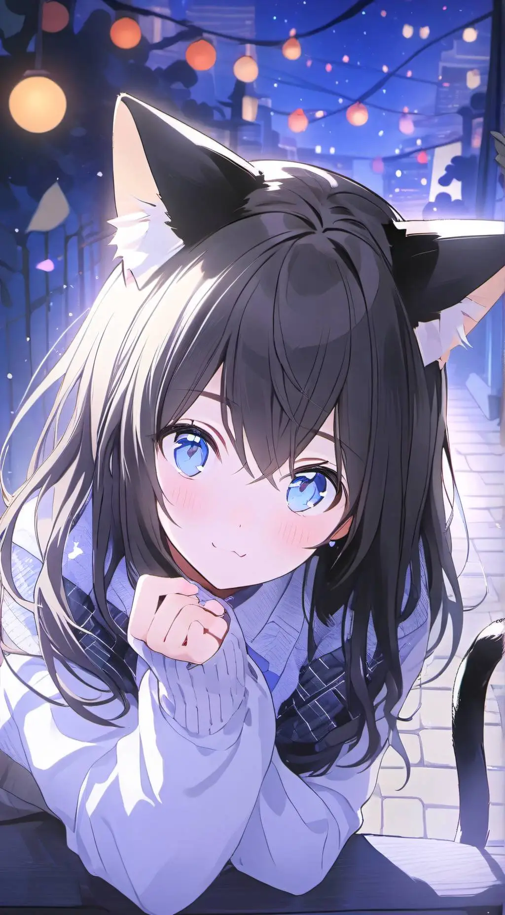 ai character: Luna, the Catgirl  background