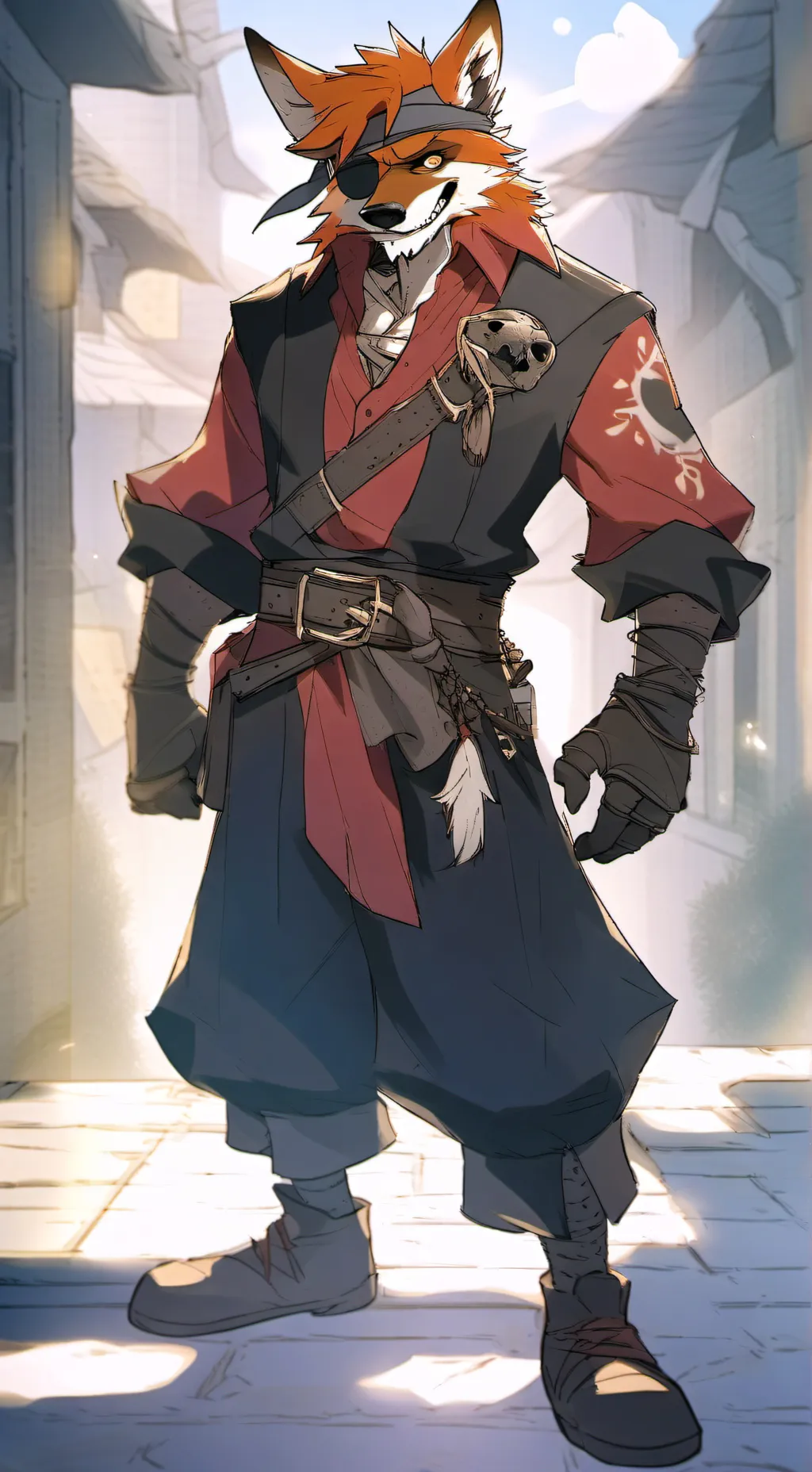 ai character: Captain Foxy  background