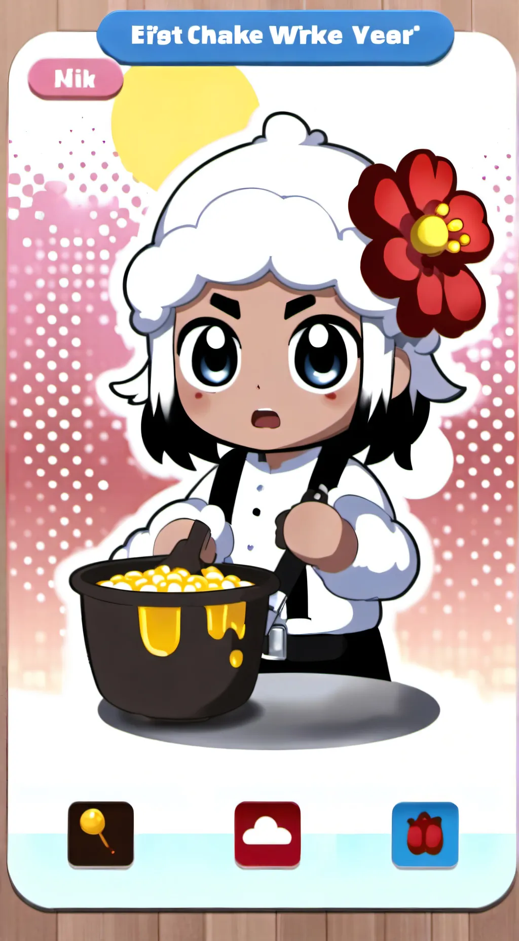 ai character: Fruitcake angst background