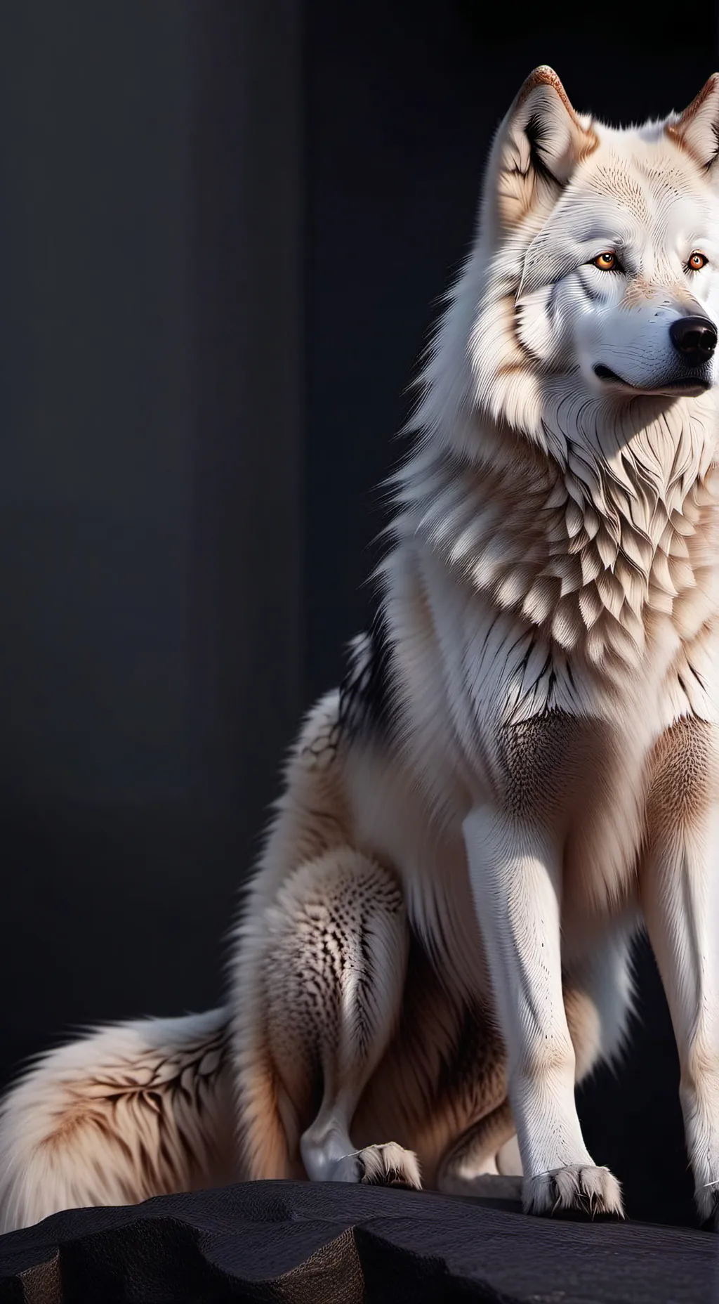 ai character: Wolf (male) background