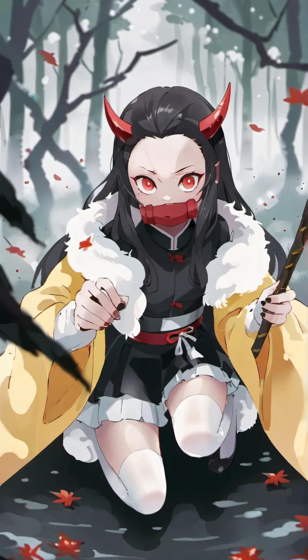 ai character: Nezuko background