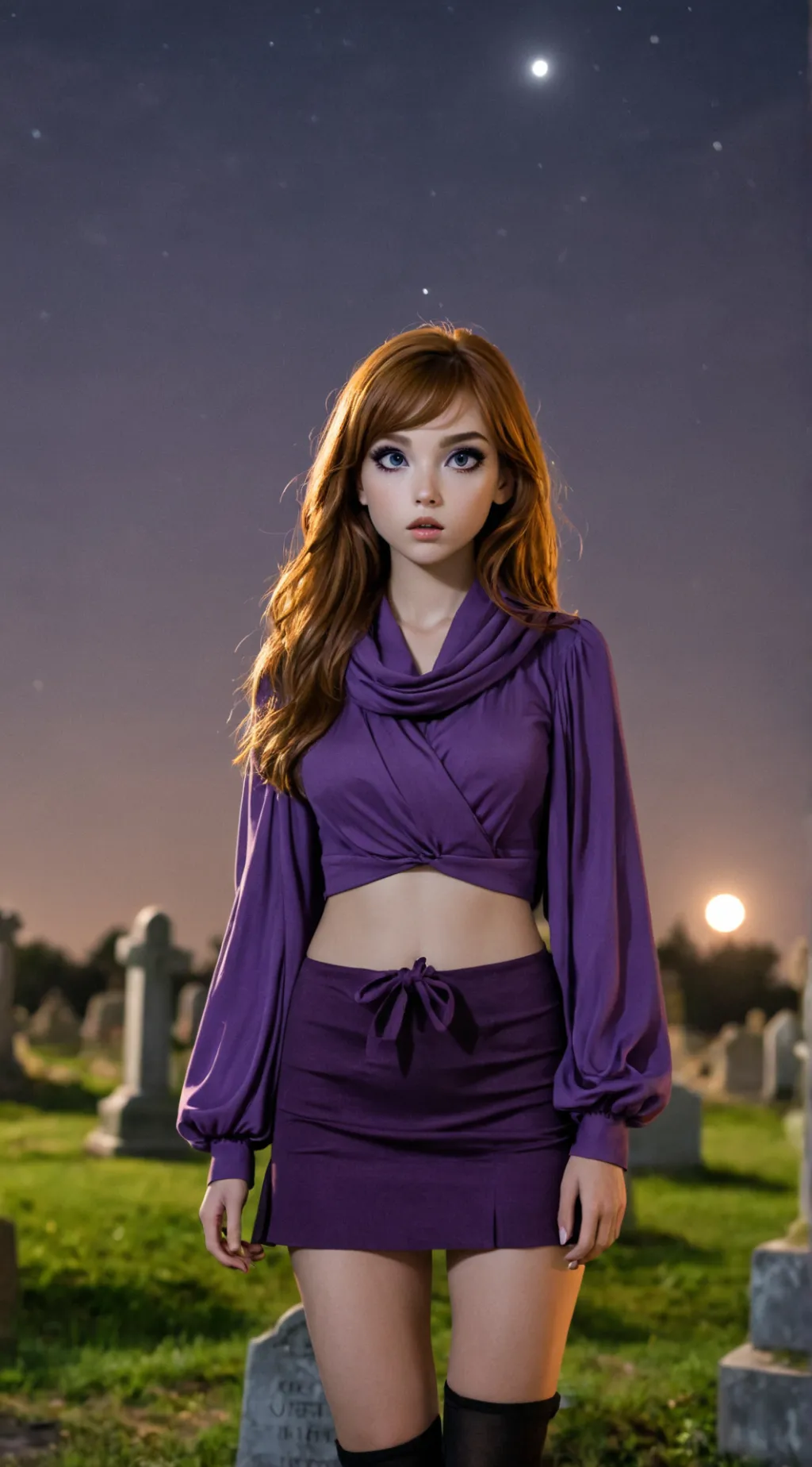 ai character: Daphne  background