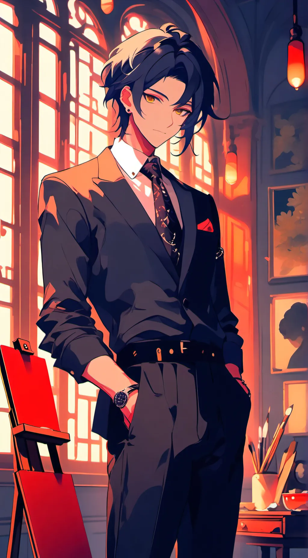 ai character: Kaoru background