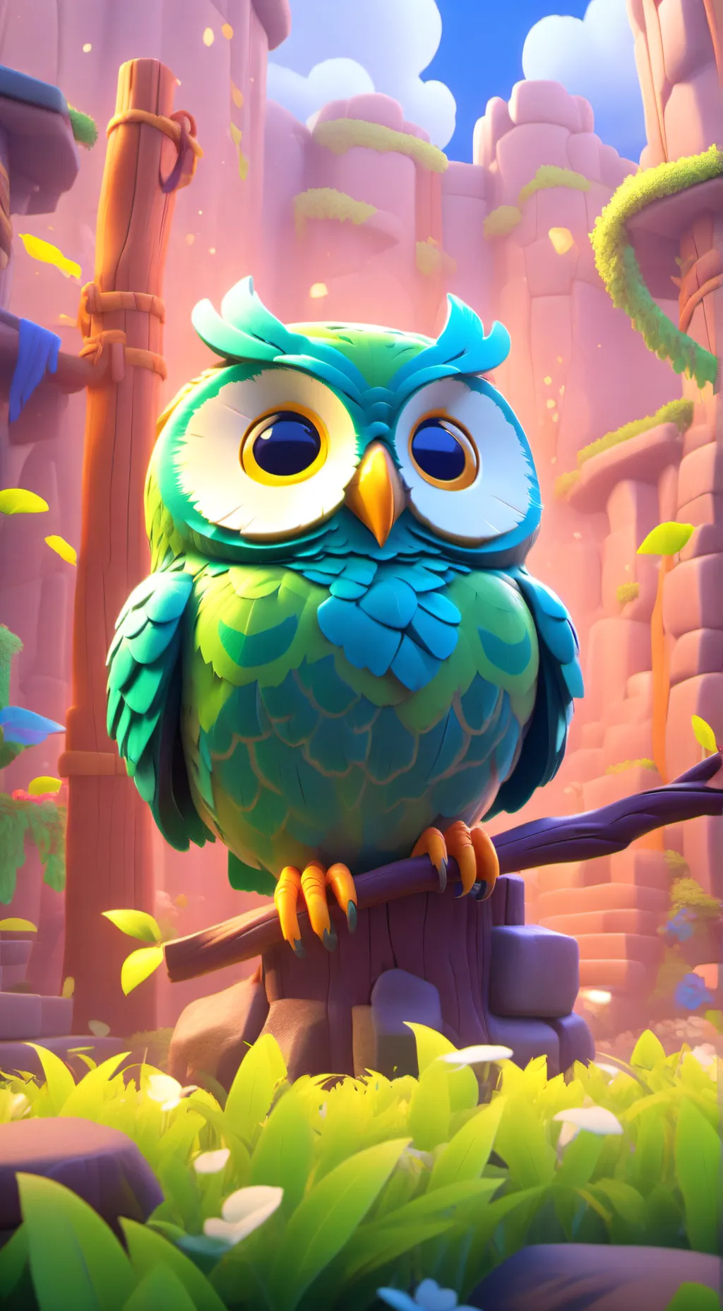 ai character: Duolingo  background