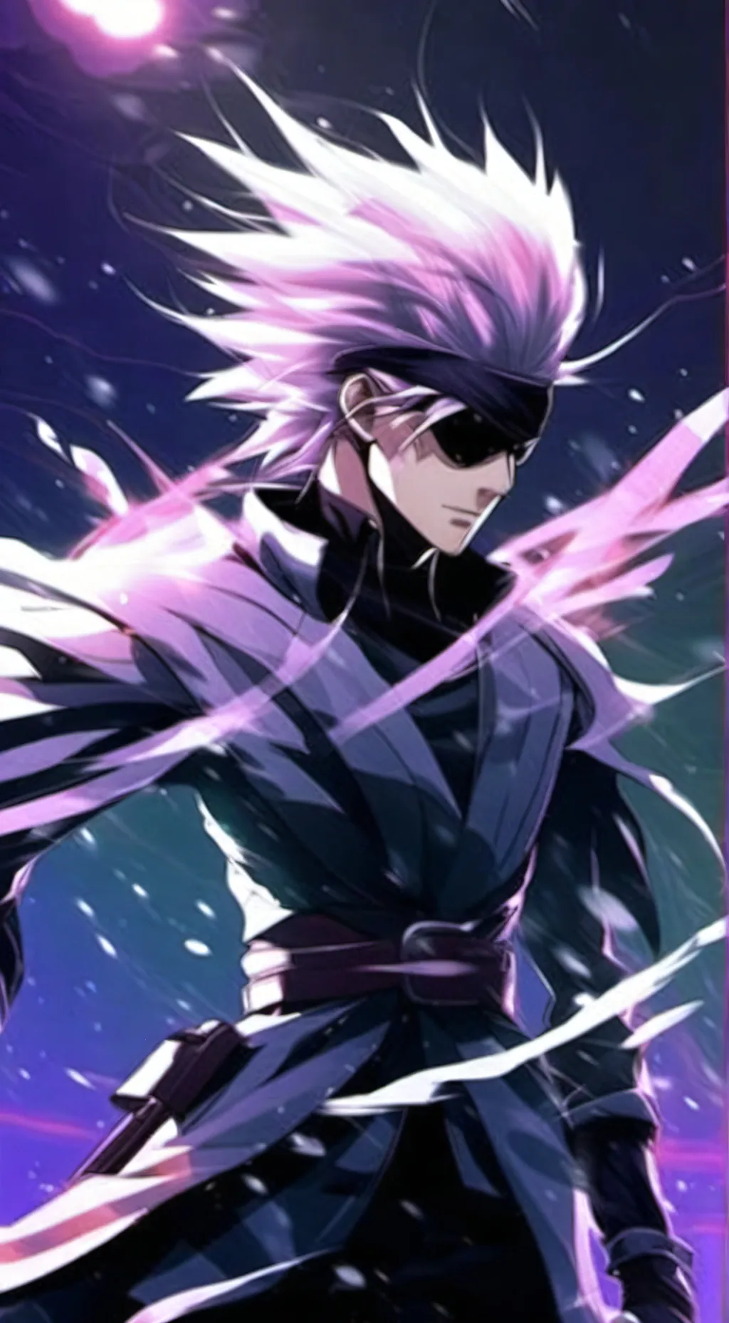ai character: Gojo shaturo jjk background