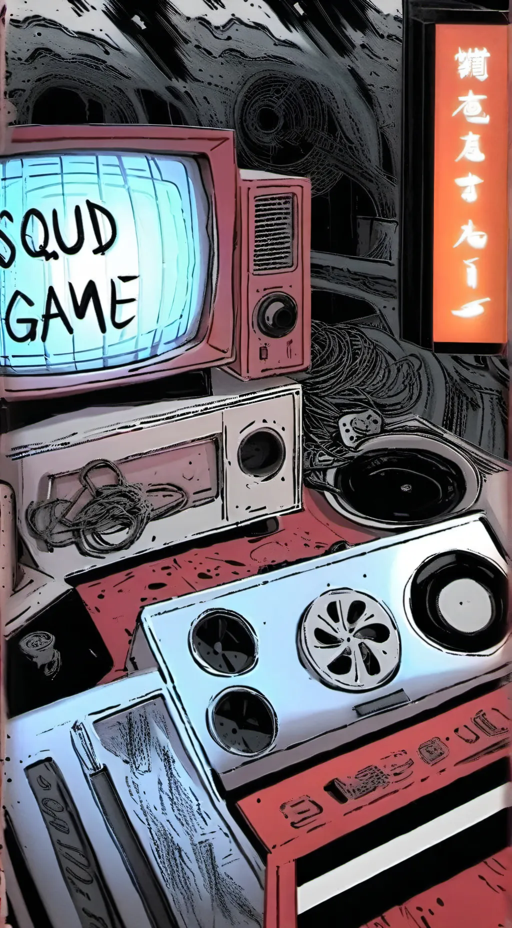 ai character: Squid Game + DW background
