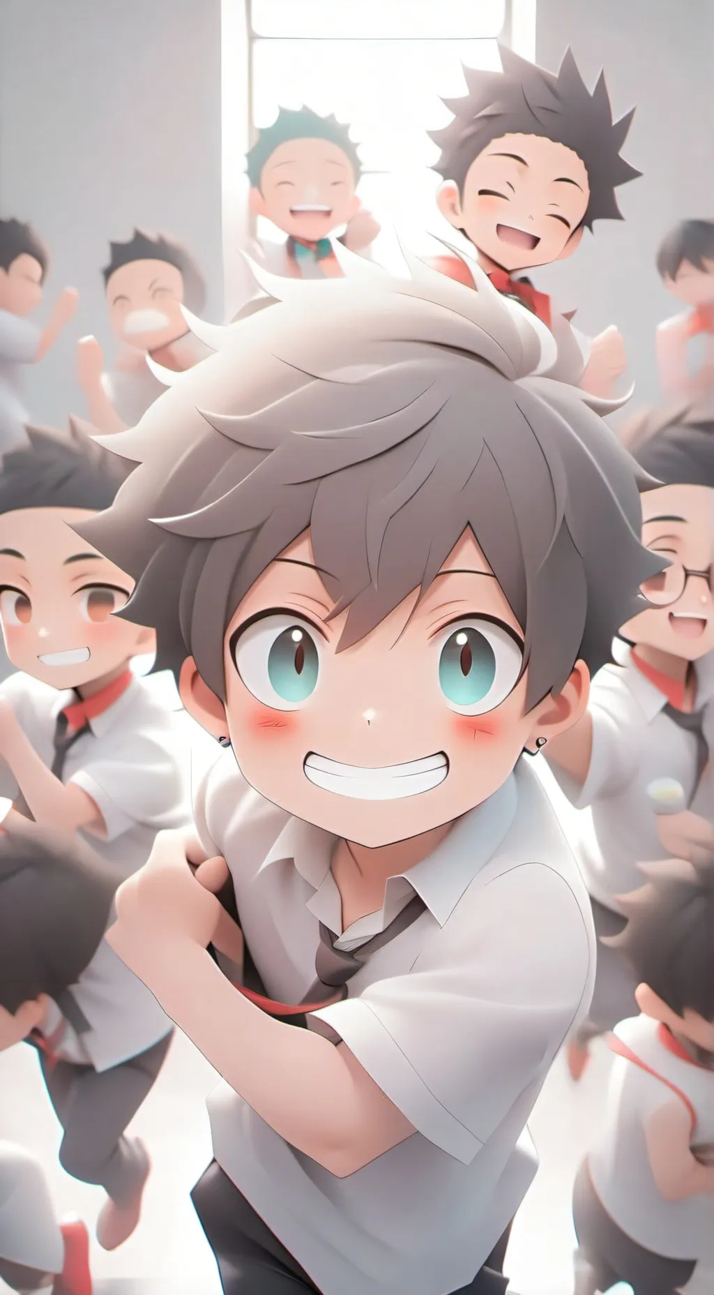 ai character: mha boys sleepover background