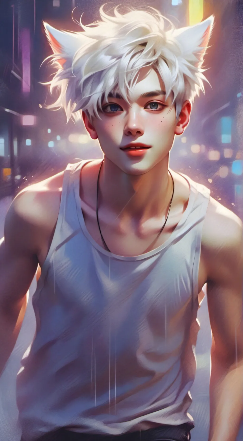 ai character: Stray cat background