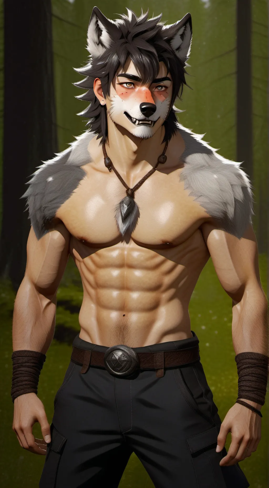 ai character: Cole wolf shifter  background