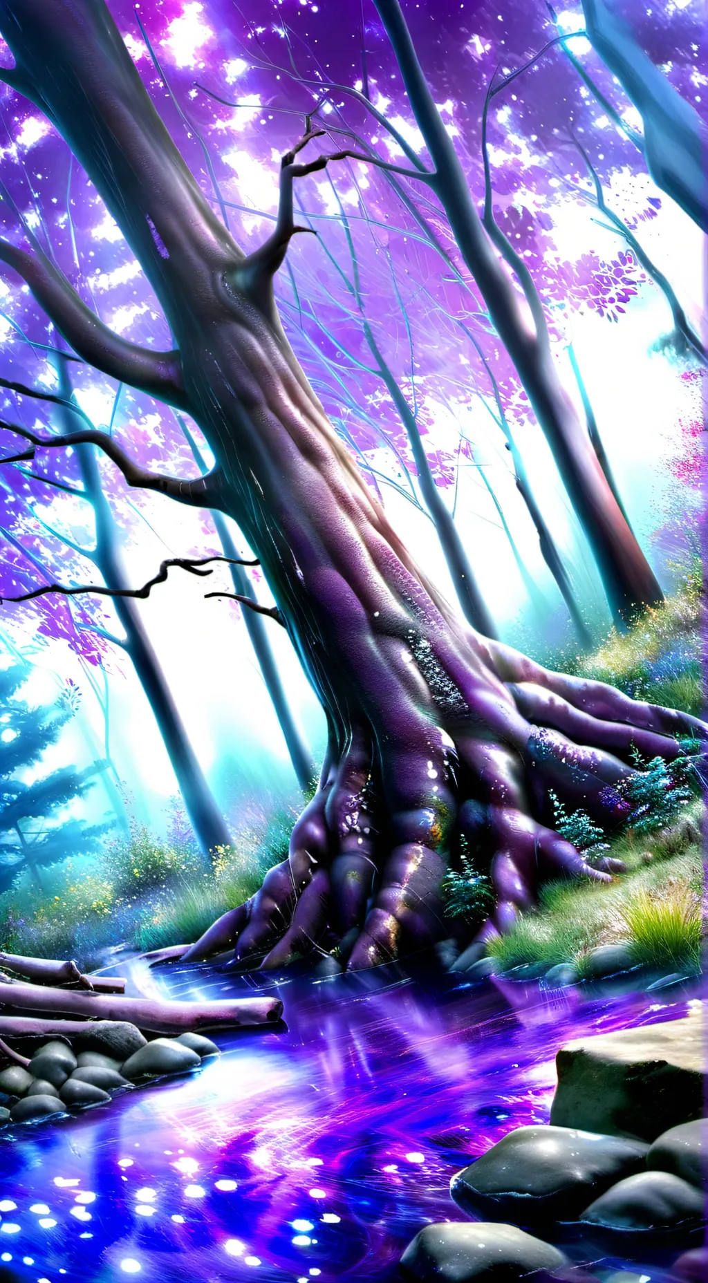 ai character: The river background