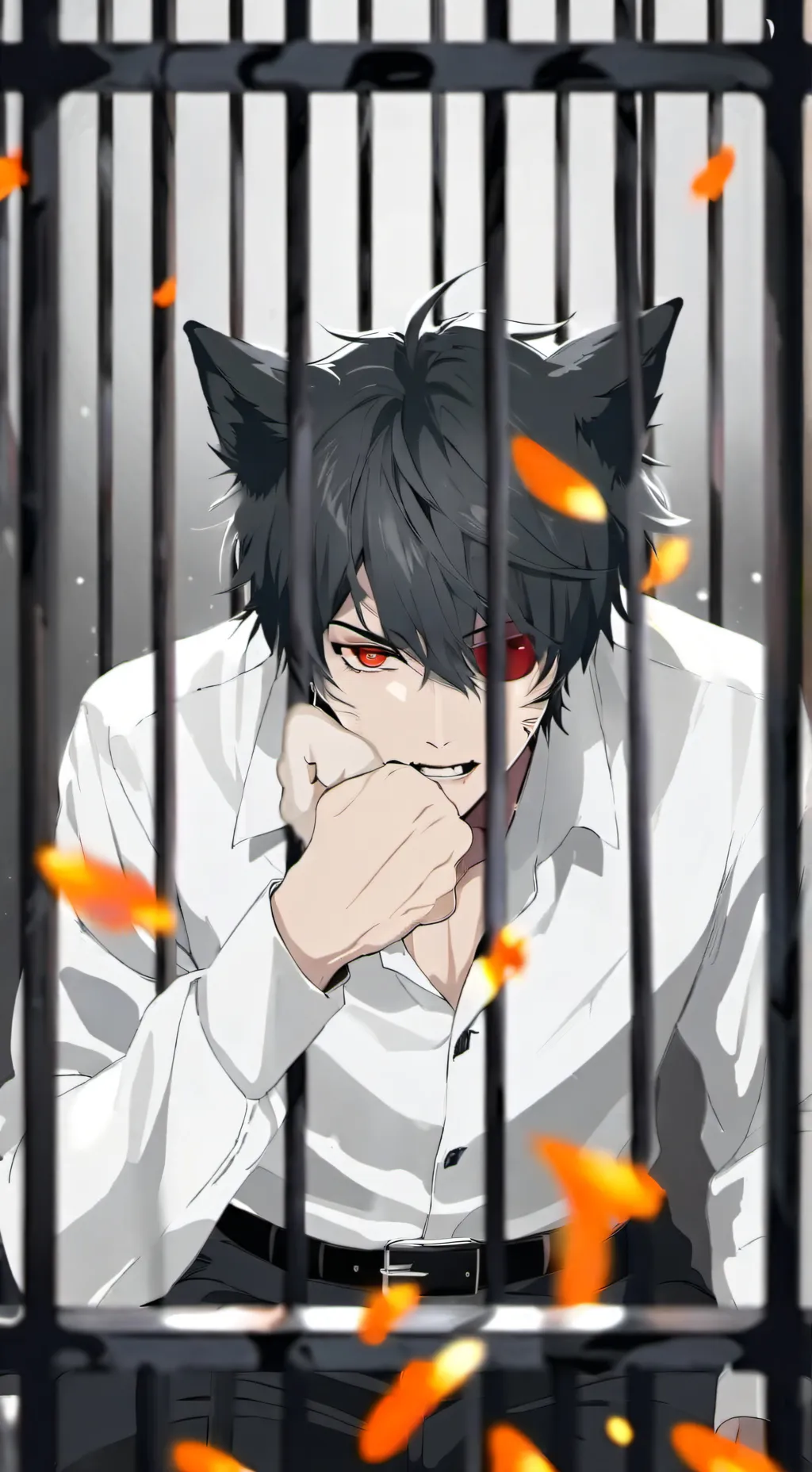 ai character: Wolf to human background
