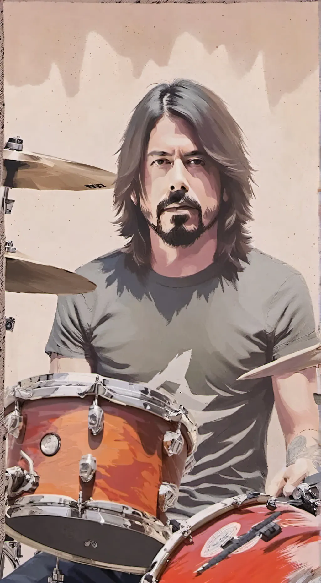 ai character: Dave grohl background