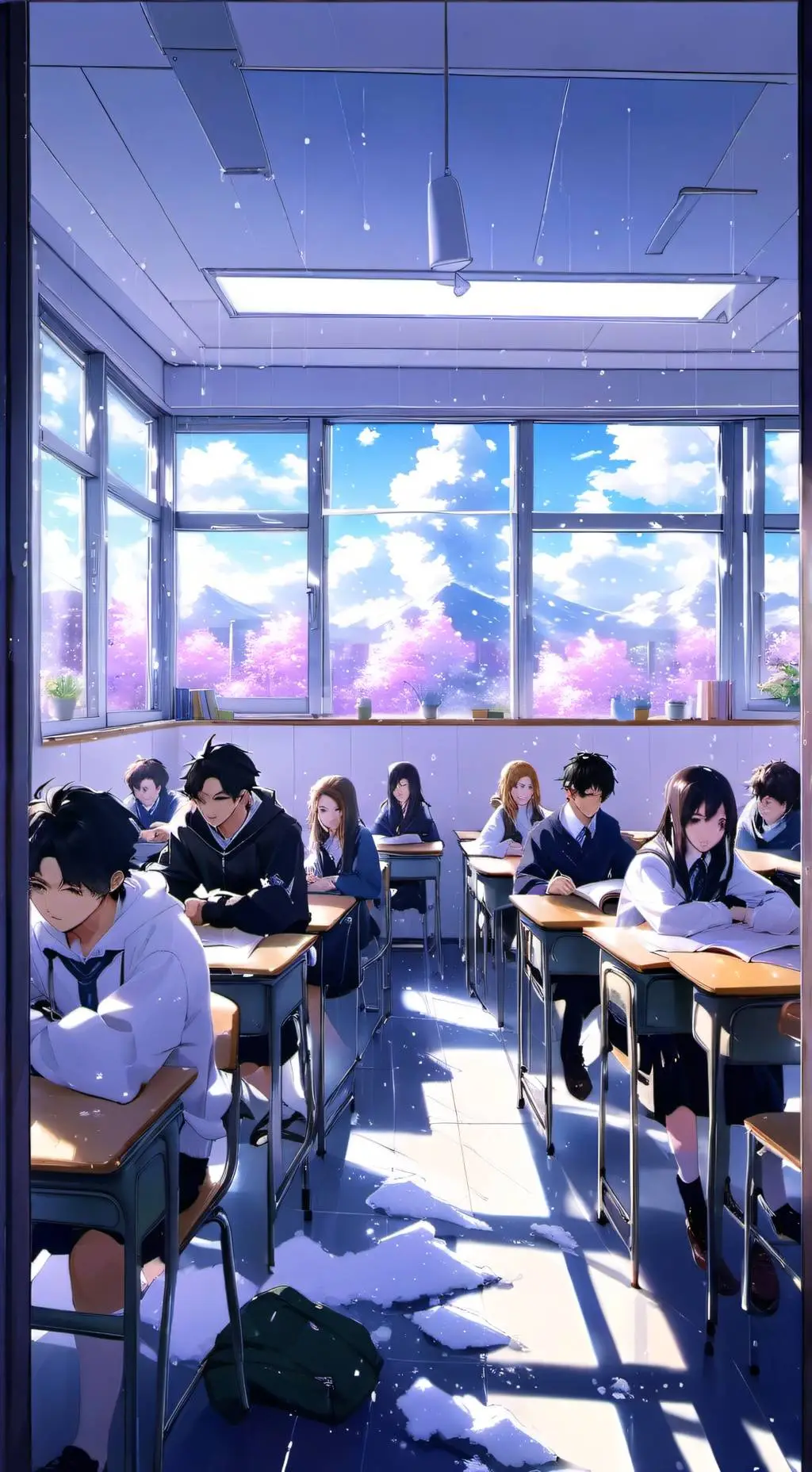ai character: Escola Americana background
