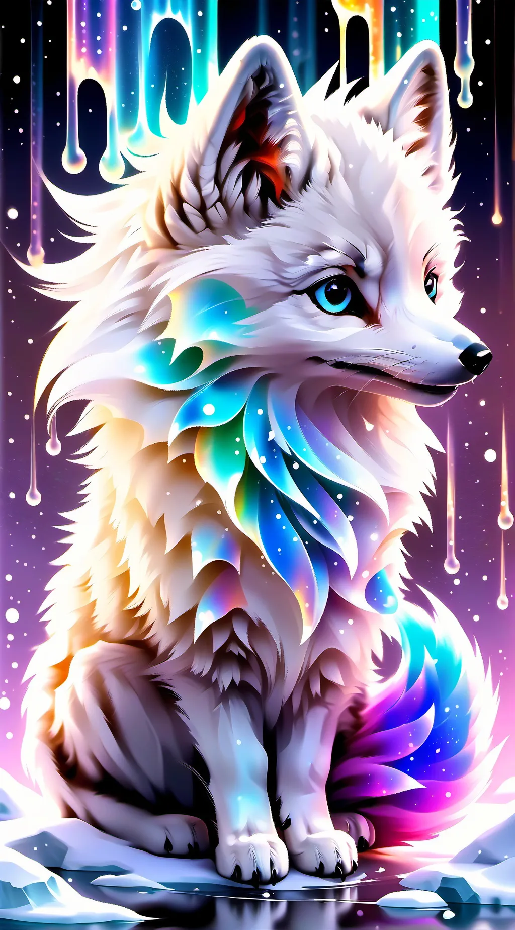 ai character: snowflake  background