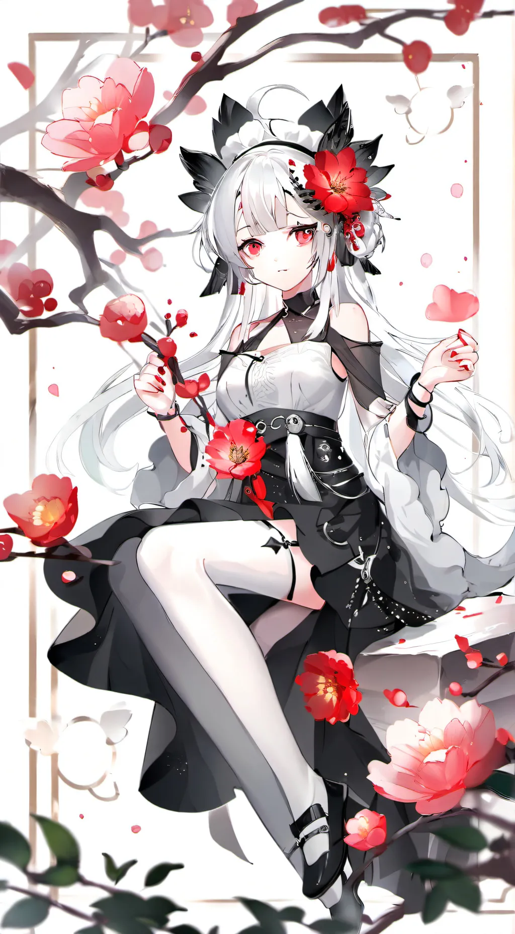 ai character: moon flower  background