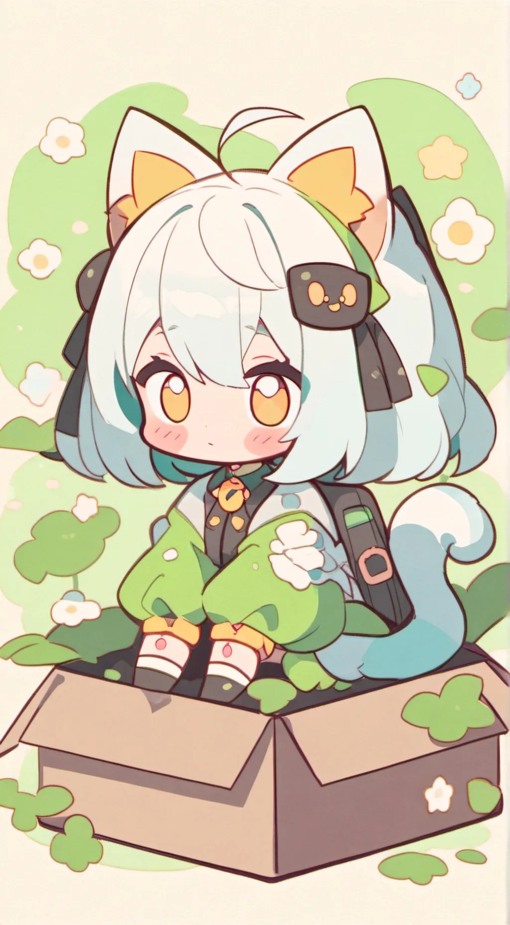 ai character: kitty girl background