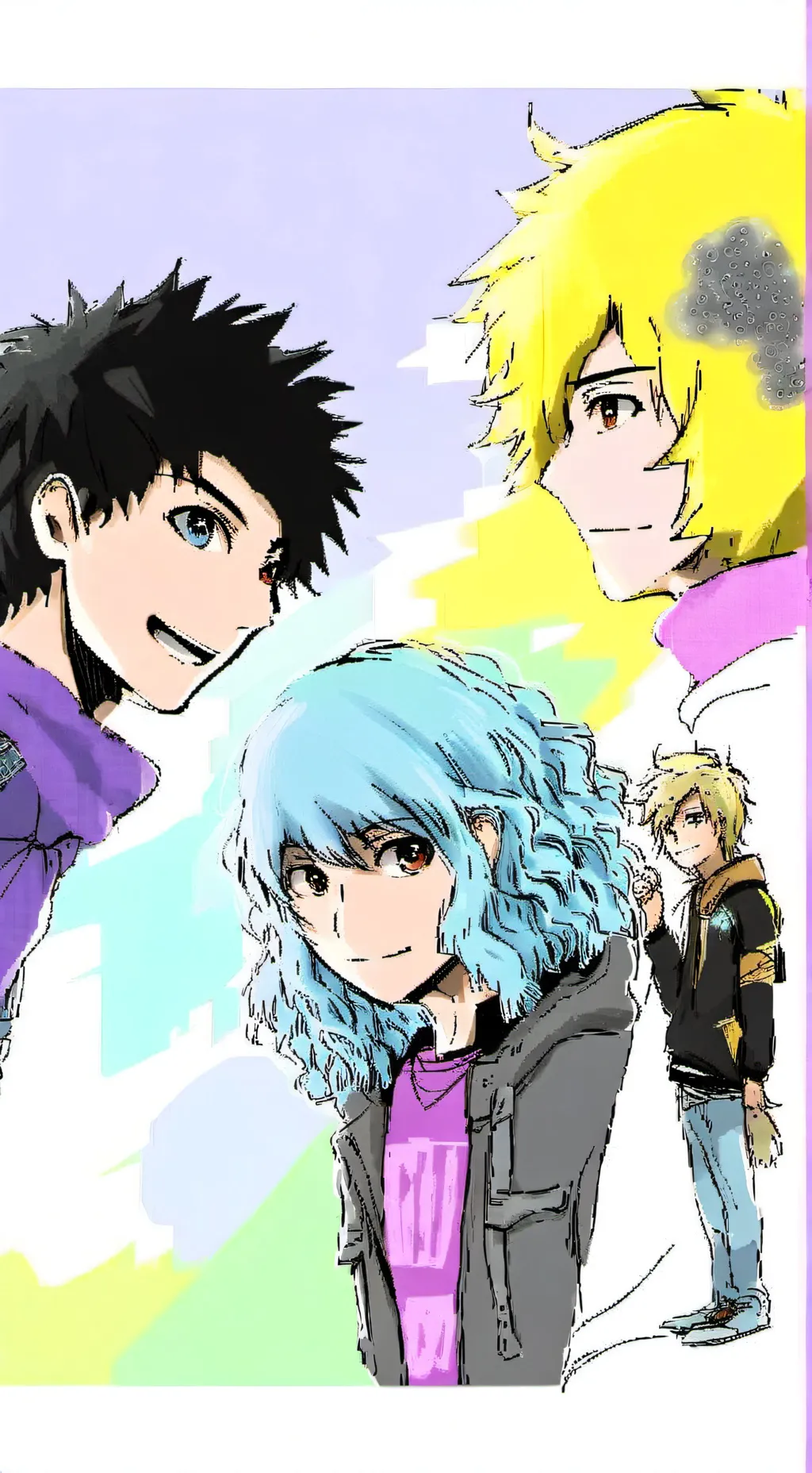 ai character: big 3 babysit!!!  background