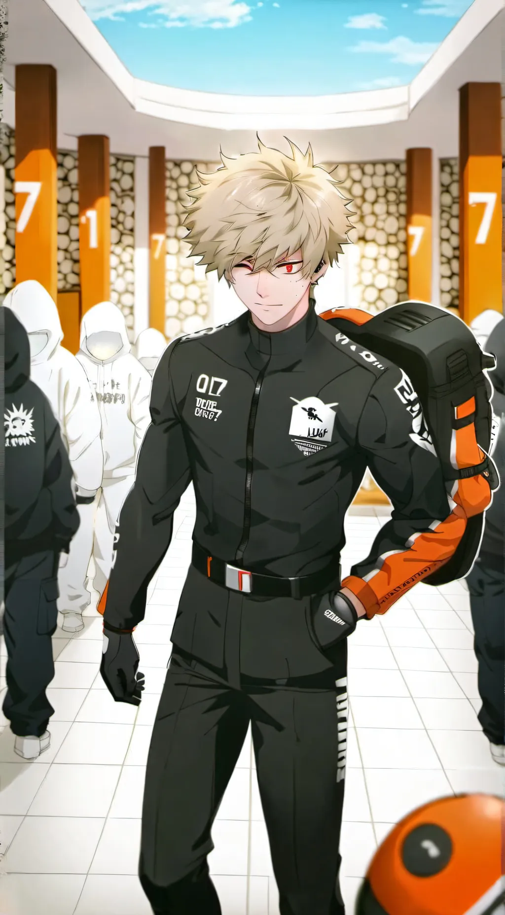 ai character: Bakugo (squidgame) background
