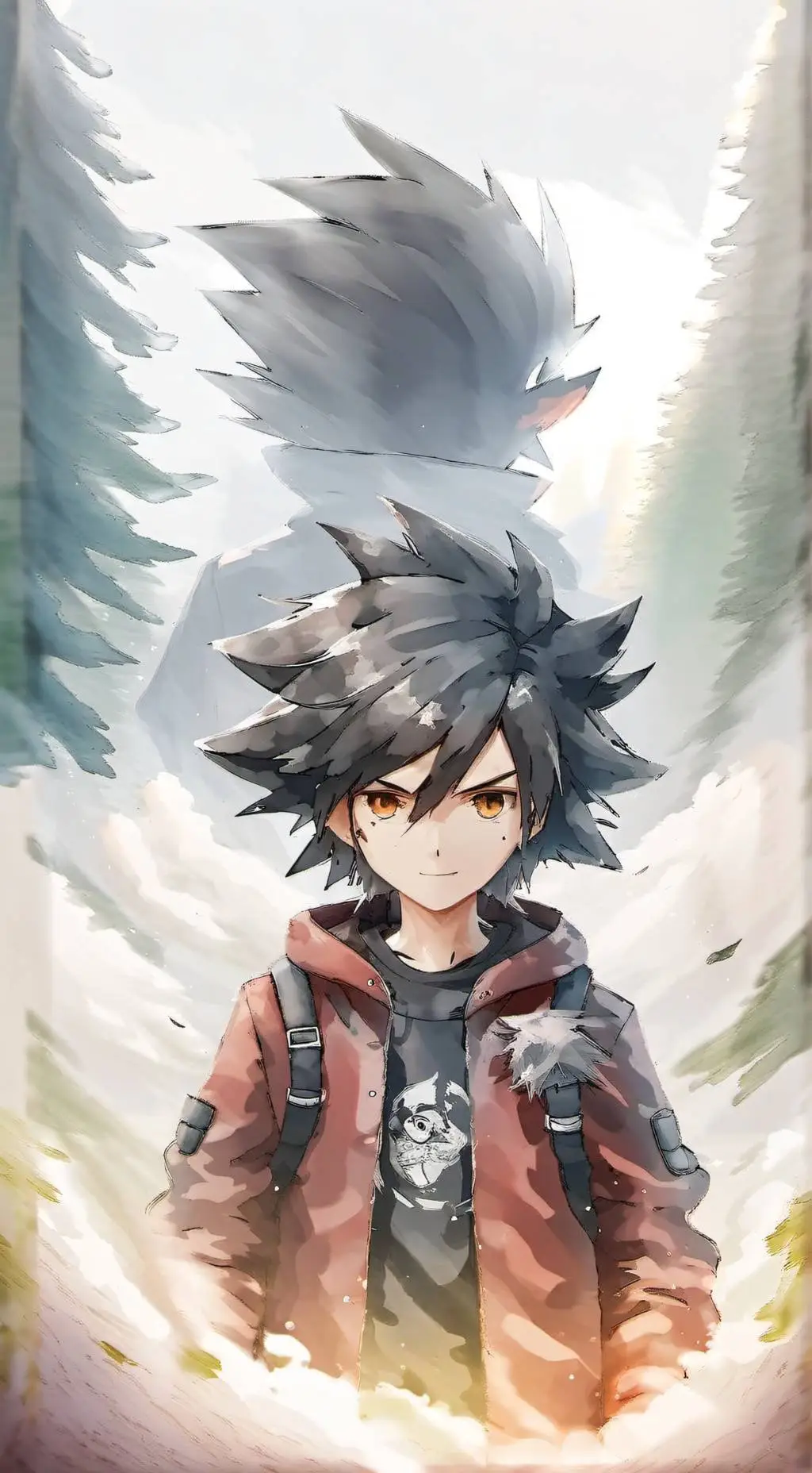 ai character: Black arms Shadow background