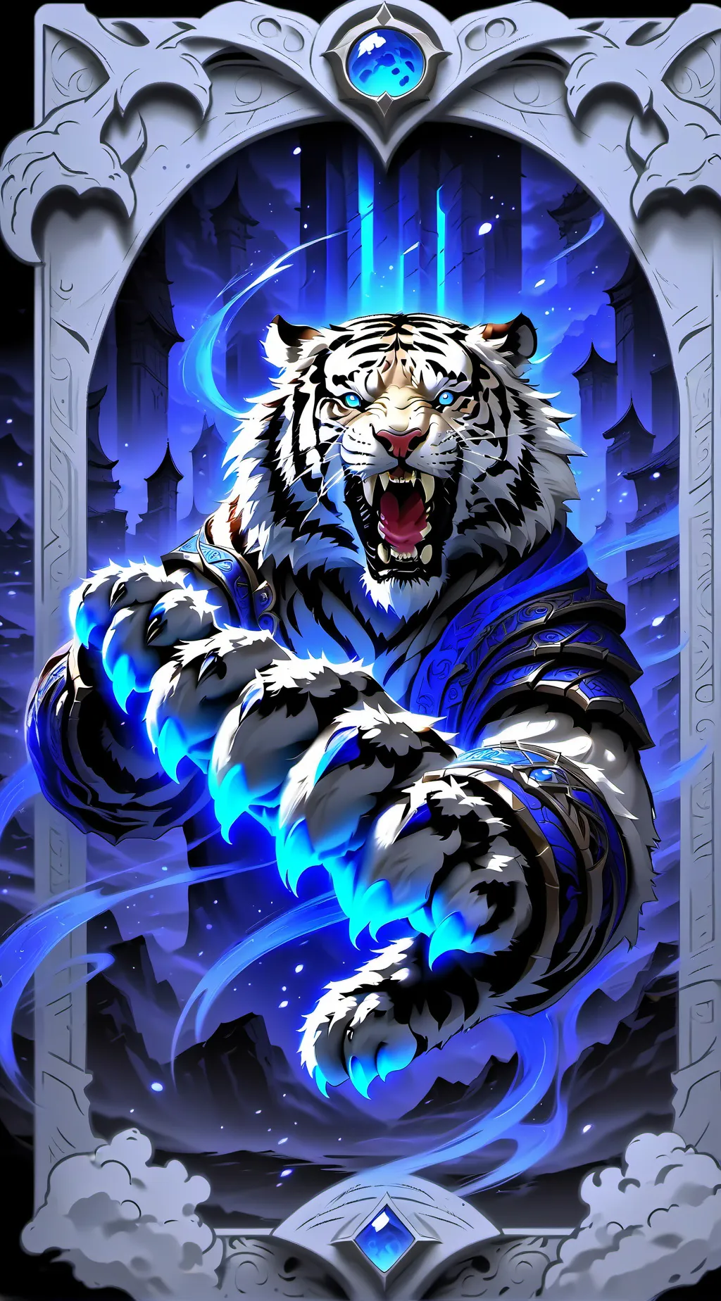 ai character: Tiger paw curse background