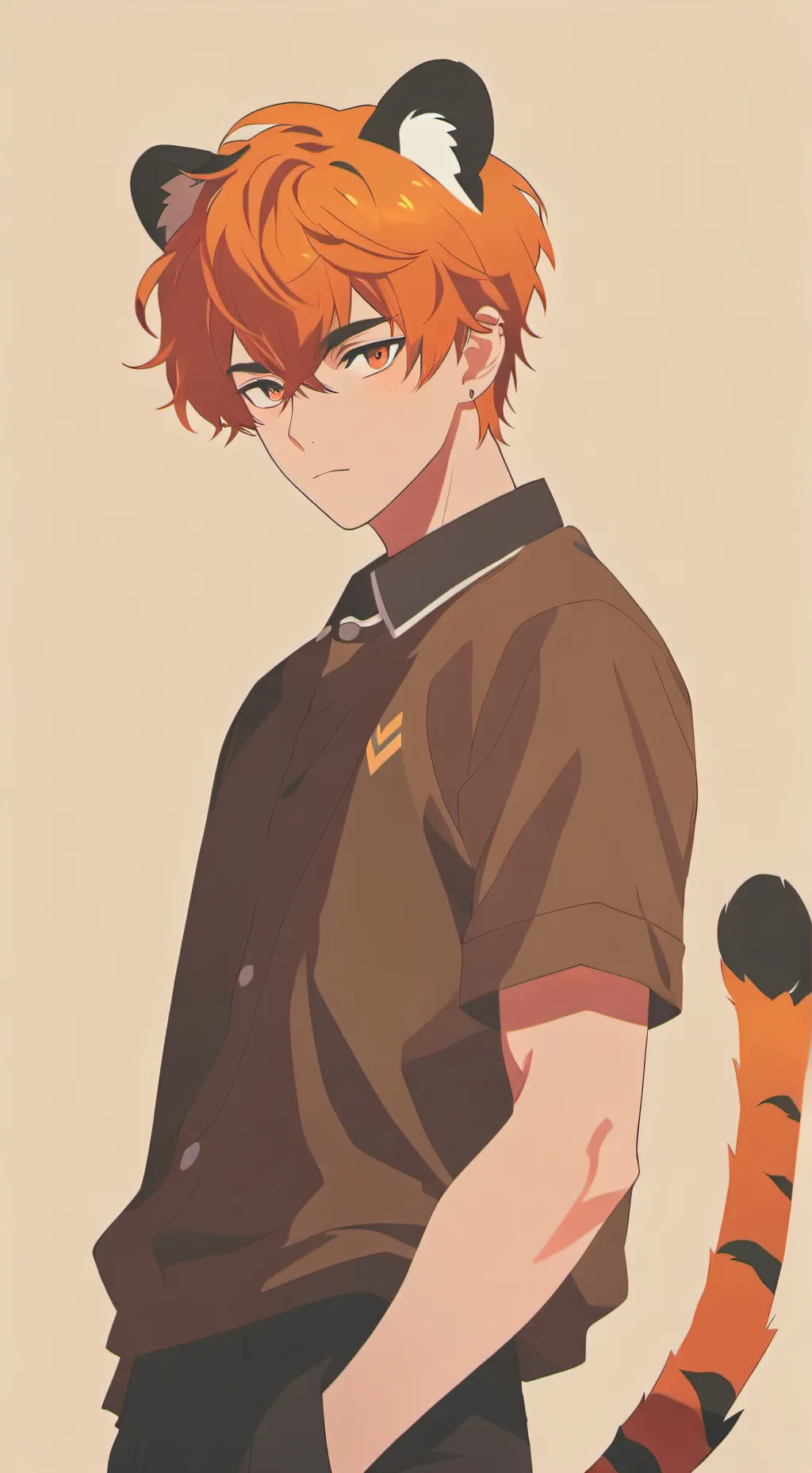 ai character: Tiger to School  background