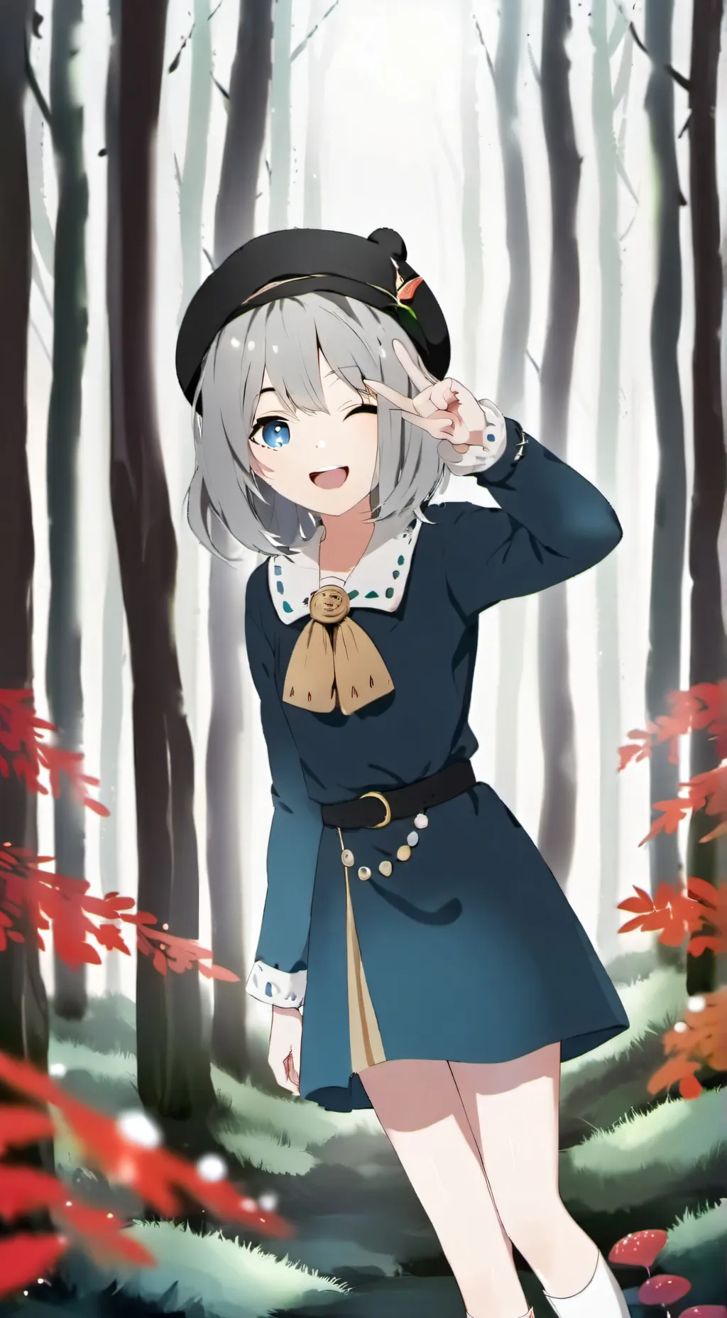 ai character: Snow heartzard background