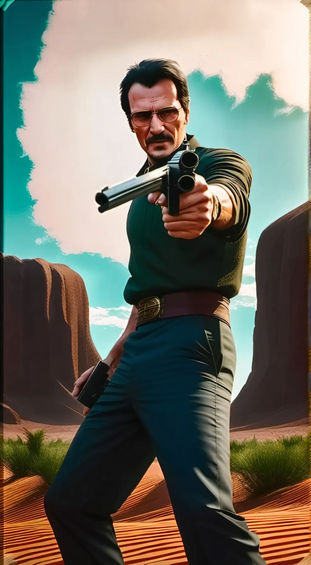 ai character: Walter white background