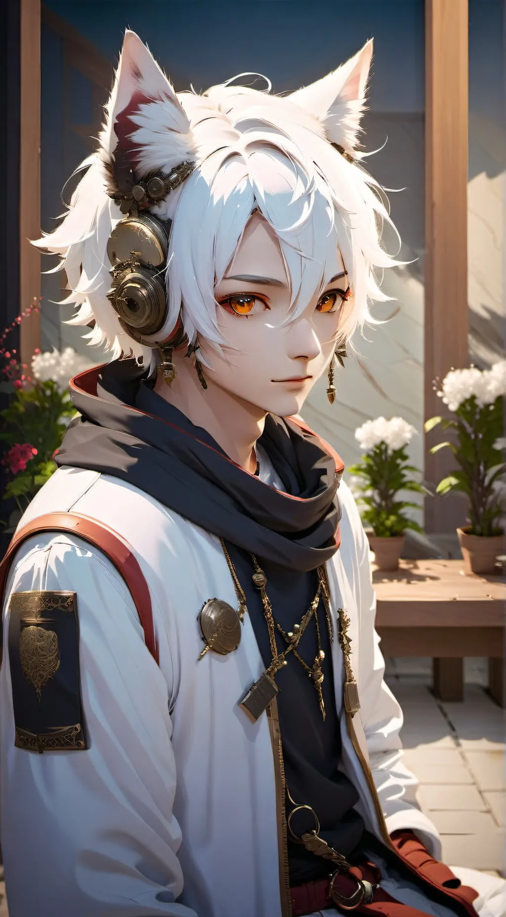 ai character: Henku  background