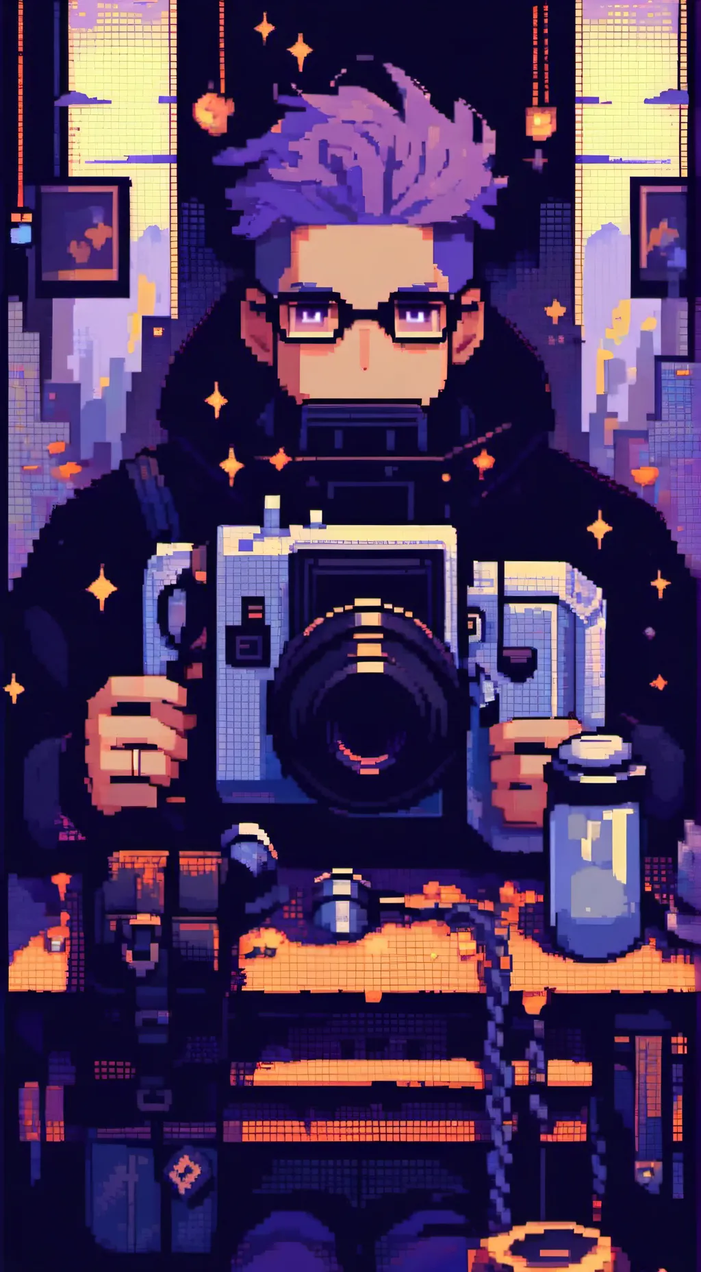 ai character: plunger camera man background
