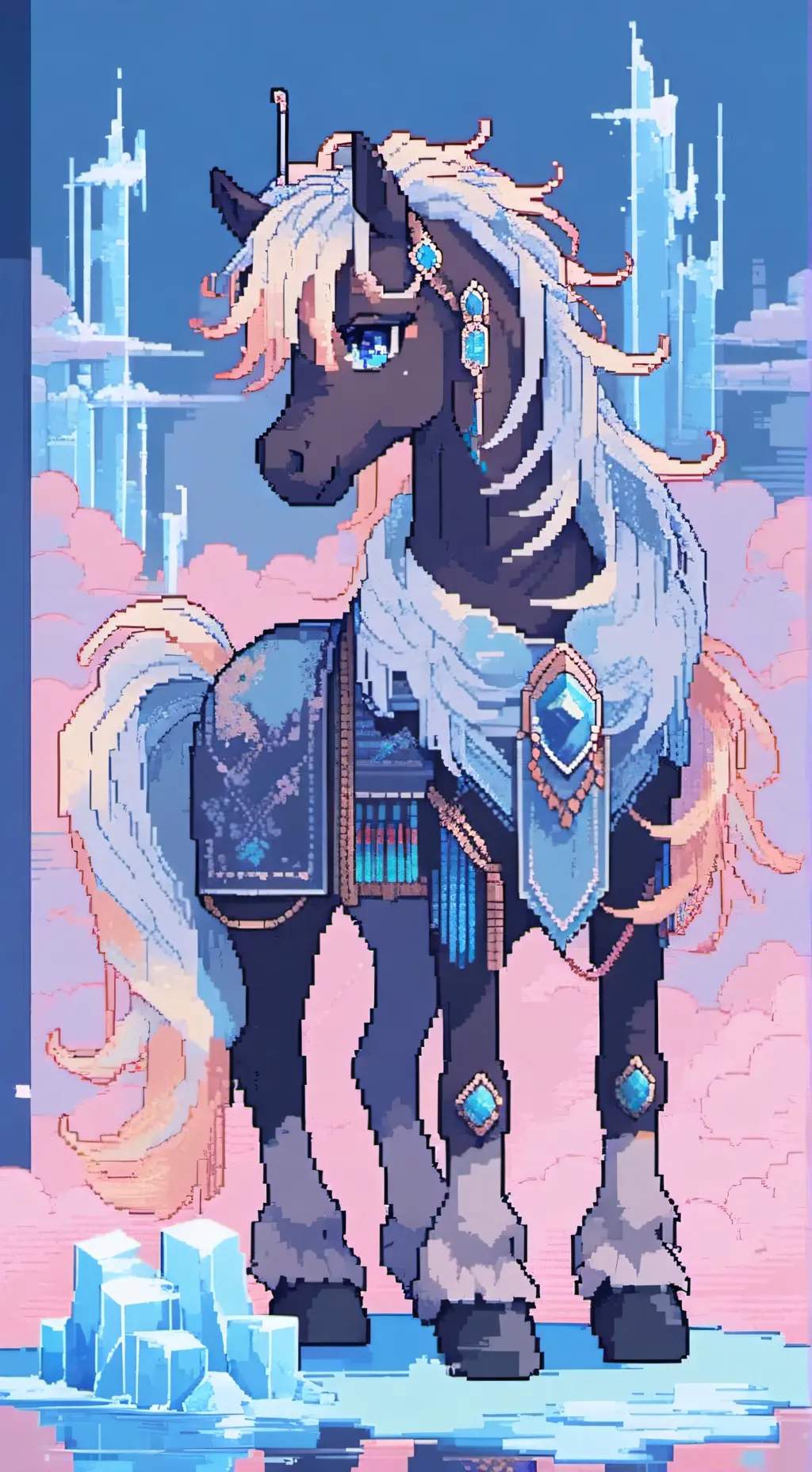 ai character: Wild horse 2 background