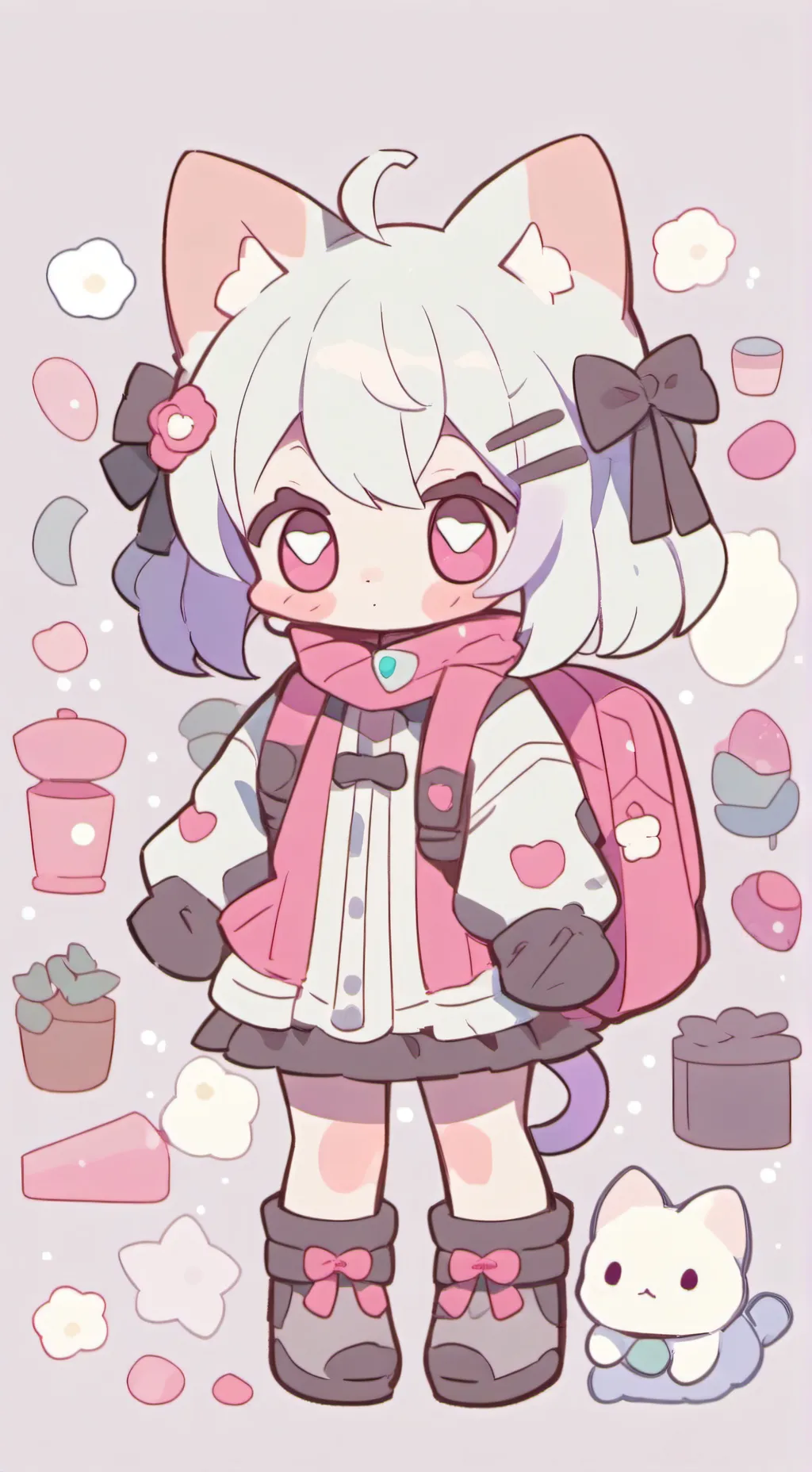 ai character: Cute vent kitty😚 background