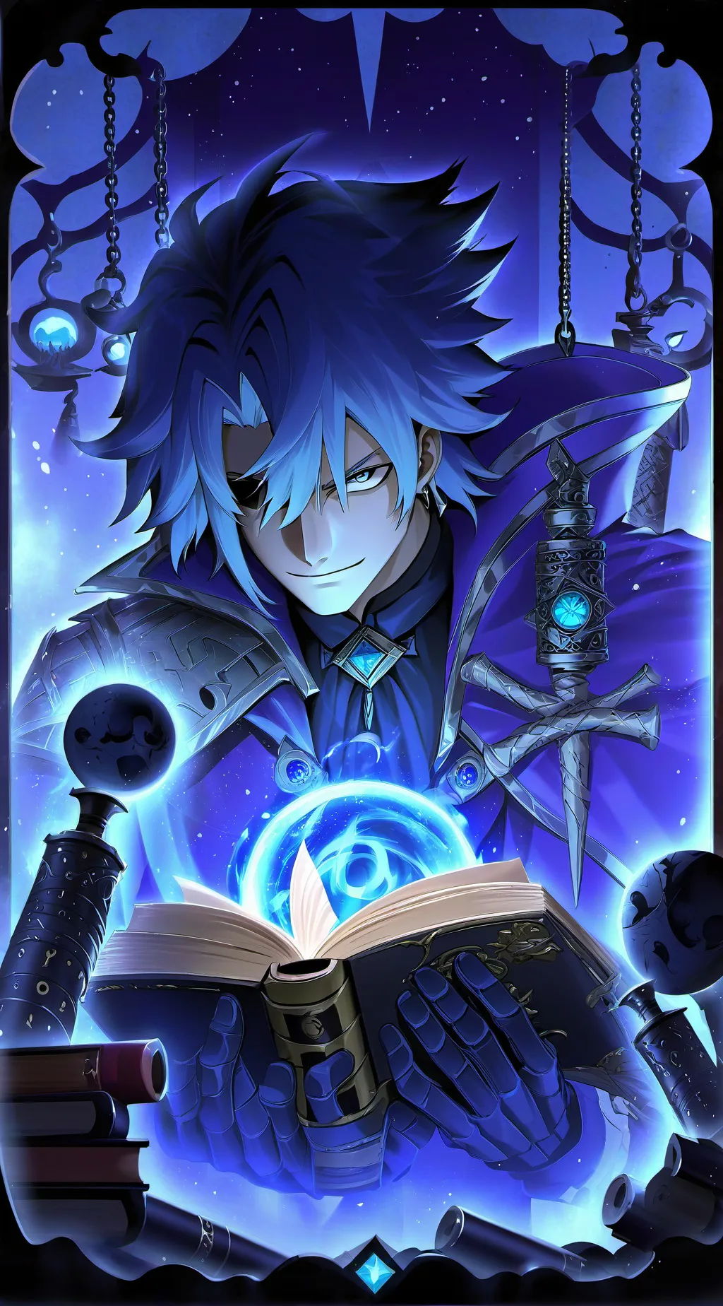 ai character: mha library trip background